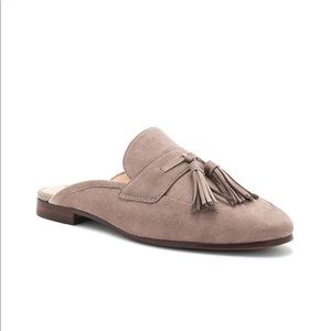 Sam Edelman “Paris” suede tassel mule